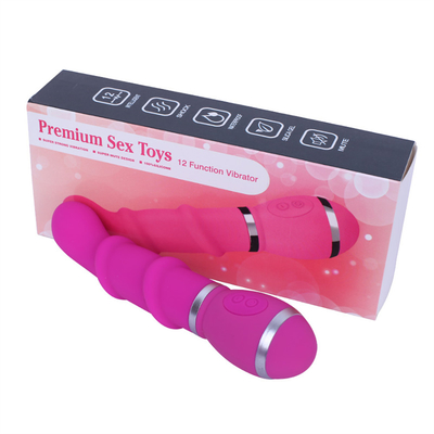 12 Geschwindigkeiten Silicone Raupenform Vaginalmassage Vibrator für weibliches Sexspielzeug