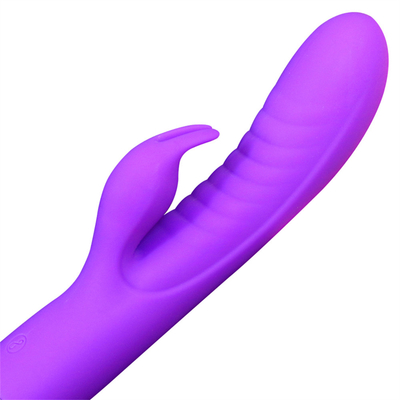 USB Wiederaufladbarer G-Punkt Vagina Klitoris Massager Kaninchenvibrator für Frauen