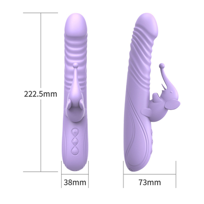 Silikon Dehnbarer Heizung Kaninchen Vibrator G-Punkt Klitoris Stimulator Weibliches Sexspielzeug Kaninchen Vibrator für Frau Vagina