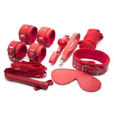 Bondage PU Lederfetisch-Kit Beschränkungen Sklaven Sex-Spielzeug Bondage für Paare