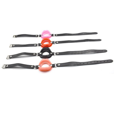 Neues Sexspielzeug für Frauen Fetisch Leder Gummi Lippen O Ring offener Mund Klappe Bondage Bindungen BDSM Sex Erotik Spielzeug
