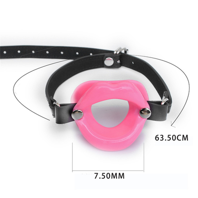 Neues Sexspielzeug für Frauen Fetisch Leder Gummi Lippen O Ring offener Mund Klappe Bondage Bindungen BDSM Sex Erotik Spielzeug