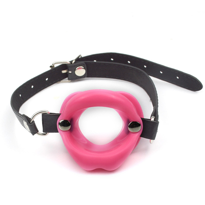 Neues Sexspielzeug für Frauen Fetisch Leder Gummi Lippen O Ring offener Mund Klappe Bondage Bindungen BDSM Sex Erotik Spielzeug