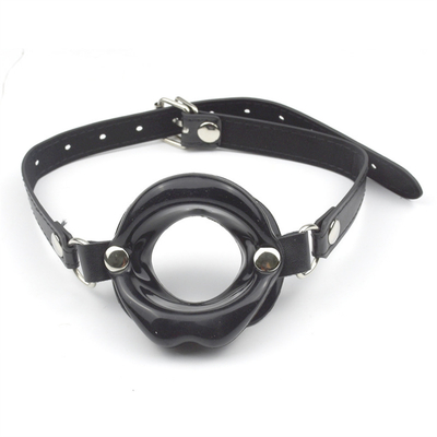 Neues Sexspielzeug für Frauen Fetisch Leder Gummi Lippen O Ring offener Mund Klappe Bondage Bindungen BDSM Sex Erotik Spielzeug