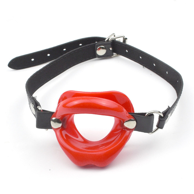 Neues Sexspielzeug für Frauen Fetisch Leder Gummi Lippen O Ring offener Mund Klappe Bondage Bindungen BDSM Sex Erotik Spielzeug