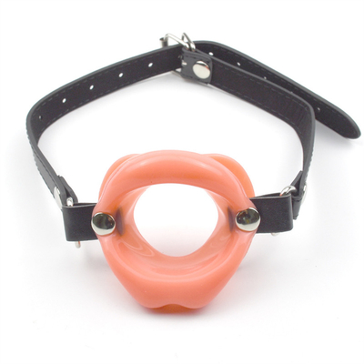 Neues Sexspielzeug für Frauen Fetisch Leder Gummi Lippen O Ring offener Mund Klappe Bondage Bindungen BDSM Sex Erotik Spielzeug