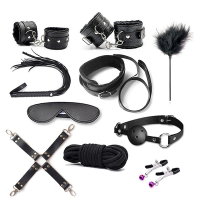 10 Stück pro Satz SM Produkte Bondage PU Leder Fetisch Kit Beschränkungen Sklaven Sex Spielzeug Bondage Für Paare