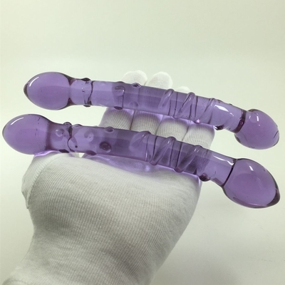 Doppelköpfige Hintern-Anal-Anal-Anal-Anal-Glas-Glas-Anal-Anal mit inneren Schrauben-Design weltweit verteilt Glas-Dildos