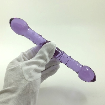 Doppelköpfige Hintern-Anal-Anal-Anal-Anal-Glas-Glas-Anal-Anal mit inneren Schrauben-Design weltweit verteilt Glas-Dildos