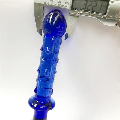 Glas Dildo Blauer Prostata-Massager Kristallglas Dildo Sexspielzeug für Frauen