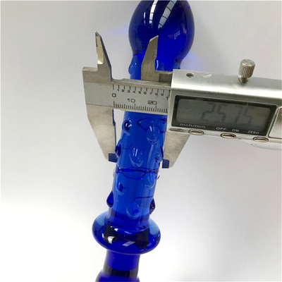 Glas Dildo Blauer Prostata-Massager Kristallglas Dildo Sexspielzeug für Frauen