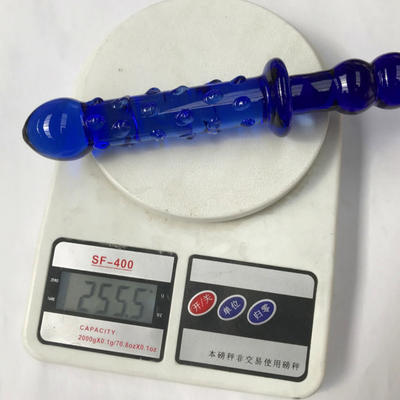 Glas Dildo Blauer Prostata-Massager Kristallglas Dildo Sexspielzeug für Frauen