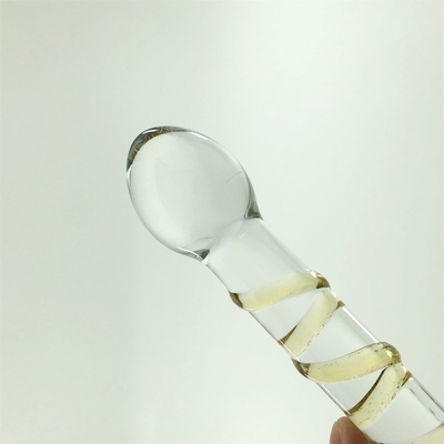 Farbenfrohe Glas-Dildos Doppelkopf-Glas-Dildos Anal-Armel-Plug großer Pyrex-Glas-Dildos für Frauen