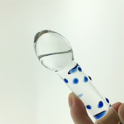 Farbenfrohe Glas-Dildos Doppelkopf-Glas-Dildos Anal-Armel-Plug großer Pyrex-Glas-Dildos für Frauen