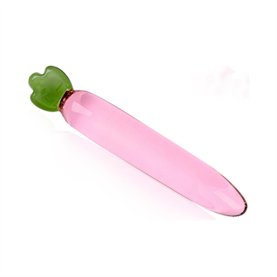 Kristallpenis Anal Arsch Plug G-Punkt Klitoris Masturbation Auberginen Glas Dildo für Frauen