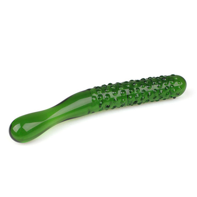 Kristallpenis Anal Arsch Plug G-Punkt Klitoris Masturbation Auberginen Glas Dildo für Frauen
