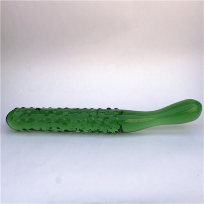 Kristallpenis Anal Arsch Plug G-Punkt Klitoris Masturbation Auberginen Glas Dildo für Frauen