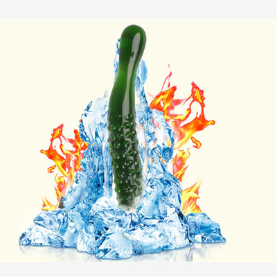 Kristallpenis Anal Arsch Plug G-Punkt Klitoris Masturbation Auberginen Glas Dildo für Frauen
