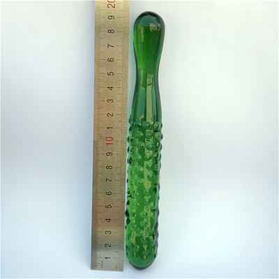 Kristallpenis Anal Arsch Plug G-Punkt Klitoris Masturbation Auberginen Glas Dildo für Frauen