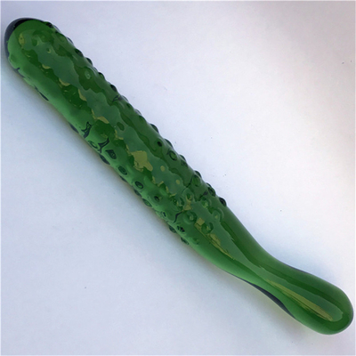 Kristallpenis Anal Arsch Plug G-Punkt Klitoris Masturbation Auberginen Glas Dildo für Frauen