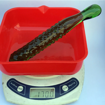 Kristallpenis Anal Arsch Plug G-Punkt Klitoris Masturbation Auberginen Glas Dildo für Frauen