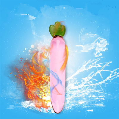 Kristallpenis Anal Arsch Plug G-Punkt Klitoris Masturbation Auberginen Glas Dildo für Frauen