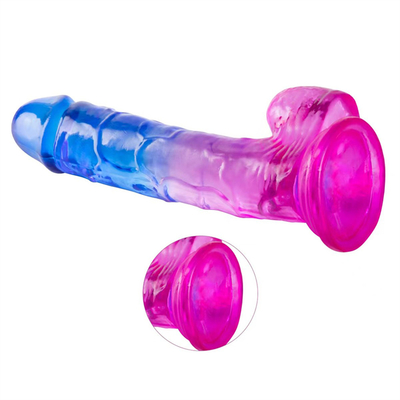 Hot Sale Große Größe Kunststoff Billig und bunter Dildo TPE realistisch riesiger künstlicher Penis für Frauen Sex-Spielzeug Penis für Frau