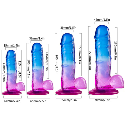 Hot Sale Große Größe Kunststoff Billig und bunter Dildo TPE realistisch riesiger künstlicher Penis für Frauen Sex-Spielzeug Penis für Frau