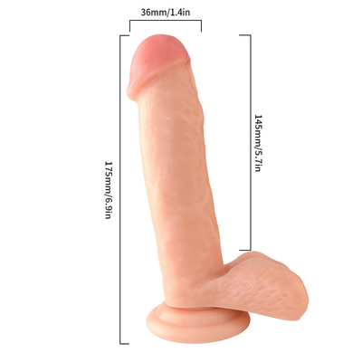 2023 amerikanischer Hot-Selling PVC riesiger realistischer Dildo mit mächtiger Sauger echte Glans und erhöhte Hoden Vaginal G-Punkt An