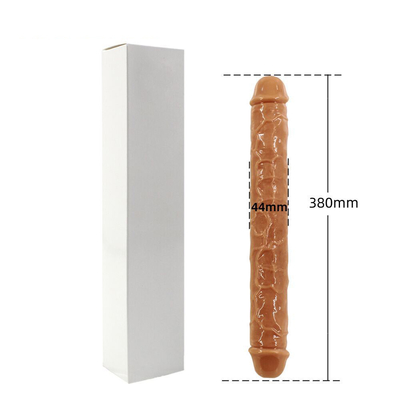 Super weich TPE Zwei-Kopf Dildo realistisches Sex-Spielzeug Penis für Frau