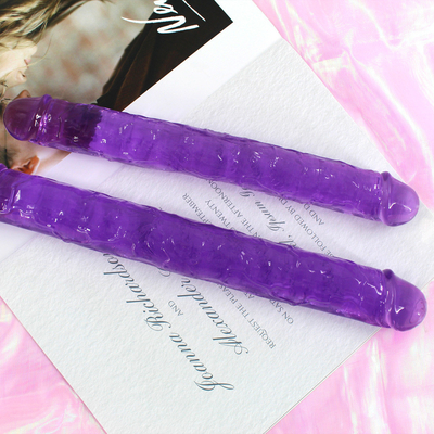 Super weich TPE Zwei-Kopf Dildo realistisches Sex-Spielzeug Penis für Frau