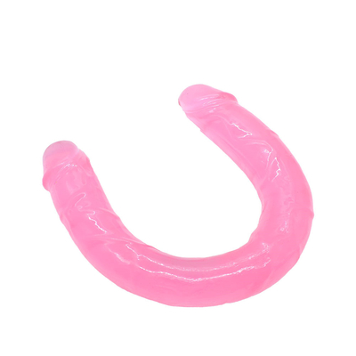 Medizinischer TPE Dildo U-förmiger Dildo Doppelkopf Penis für Frauen Masturbation