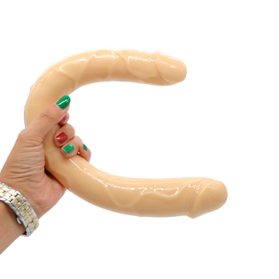 Medizinischer TPE Dildo U-förmiger Dildo Doppelkopf Penis für Frauen Masturbation