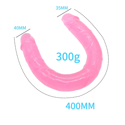 Medizinischer TPE Dildo U-förmiger Dildo Doppelkopf Penis für Frauen Masturbation
