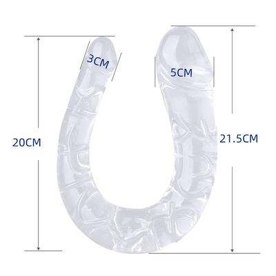 Medizinischer TPE Dildo U-förmiger Dildo Doppelkopf Penis für Frauen Masturbation