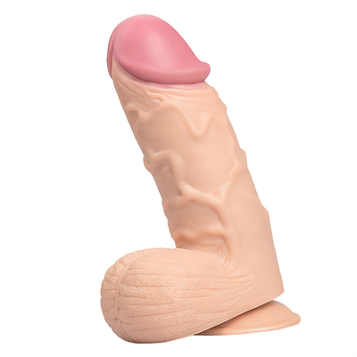 Weicher großer Silicone Dildo realistischer Saugbecher männlicher künstlicher Penis für Frau