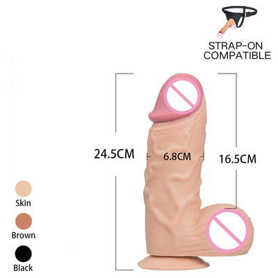 Weicher großer Silicone Dildo realistischer Saugbecher männlicher künstlicher Penis für Frau