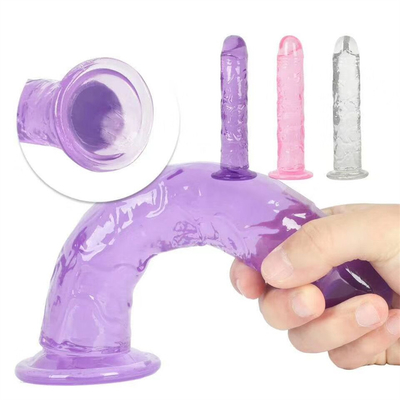 Realistischer Jelly Dildo für Anfänger, 7 Zoll Kristall G-Spot Dildos, Flexibler Penis-Schwanz mit Saugbecher für Hand-Free Pl