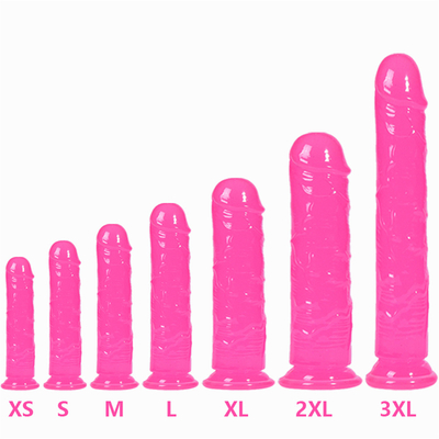 Realistischer Jelly Dildo für Anfänger, 7 Zoll Kristall G-Spot Dildos, Flexibler Penis-Schwanz mit Saugbecher für Hand-Free Pl