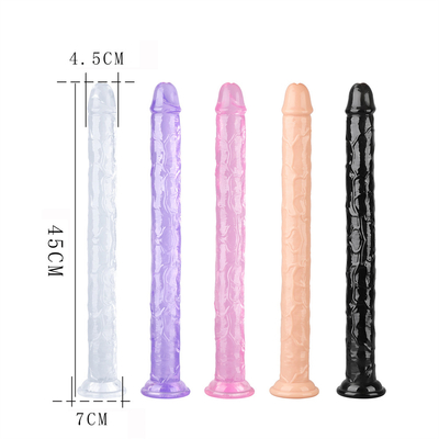 Realistischer Jelly Dildo für Anfänger, 7 Zoll Kristall G-Spot Dildos, Flexibler Penis-Schwanz mit Saugbecher für Hand-Free Pl