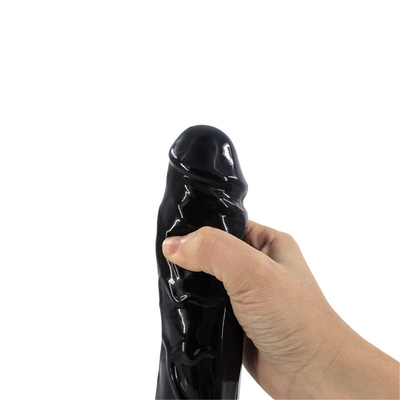 Körpersicherer lebensnaher riesiger Penis mit starker Saugtasse Dildo für Händefreier Schwanz mit geschwungenem Schaft und Kugeln für Vaginal