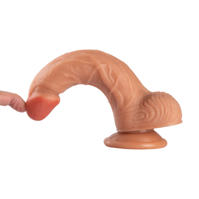 Künstliche realistische Silikon Penis großer weicher Plastik Dildo für Frauen Erwachsene Sex-Spielzeug
