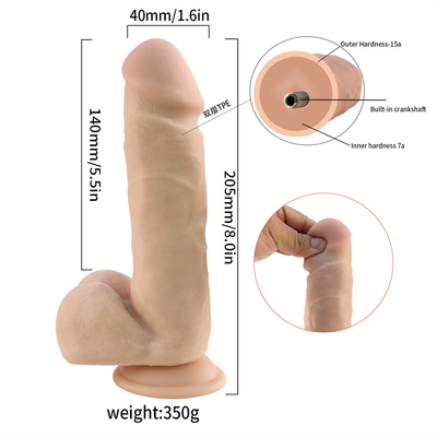 Heiße 7,2 Zoll weiche Silicone Dildo Gummi-Penis mit starker Saugtasse Erwachsener Sex-Spielzeug Dildo für Frauen