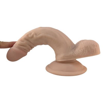 7 Zoll weiches, doppelschichtiges medizinisches Silicone Super realistischer Dildo für Frauen kleiner künstlicher Penis