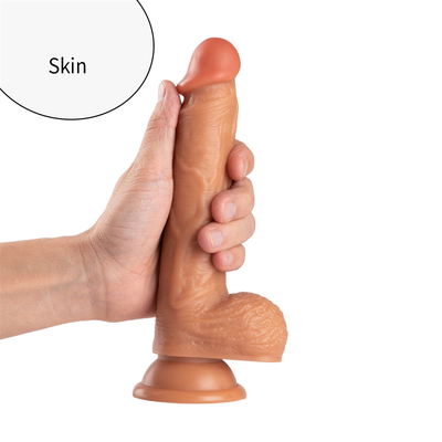 Hautgefühl realistischer Dildo Weiches Material riesiger großer Penis mit Saugbecher Sexspielzeug für Frau weibliche Masturbation