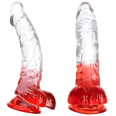 Soft Jelly künstlicher Penis unterschiedliche Größen Dick Spielzeug für Erwachsene bunter Kristall Gummi Penis großer realistischer Dildo für Wom