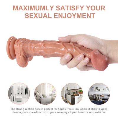 Heiß verkaufte Haut Gefühl Penis Vibrator großer realistischer Dildo für Frauen Sexy Spielzeug Stoßen Dildo