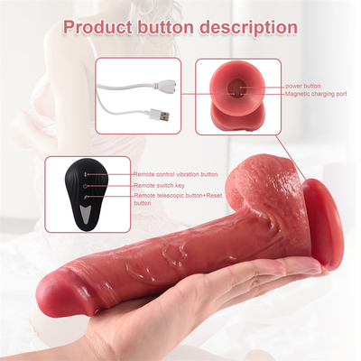 Drahtloser enormer Dildos-Saugnapf-Penis-Intimitäts-FernsteuerungsPhallus großes realistisches Dildo-Vibrator-Sexspielzeug für Erwachsenen W