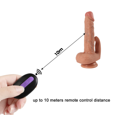 Fernbedienung Vibration Große Größe Erwärmter künstlicher Penis und Vibrator Erwachsener Lesbisches Sexspielzeug Weibliches Dildo