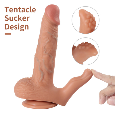 Fernbedienung Vibration Große Größe Erwärmter künstlicher Penis und Vibrator Erwachsener Lesbisches Sexspielzeug Weibliches Dildo
